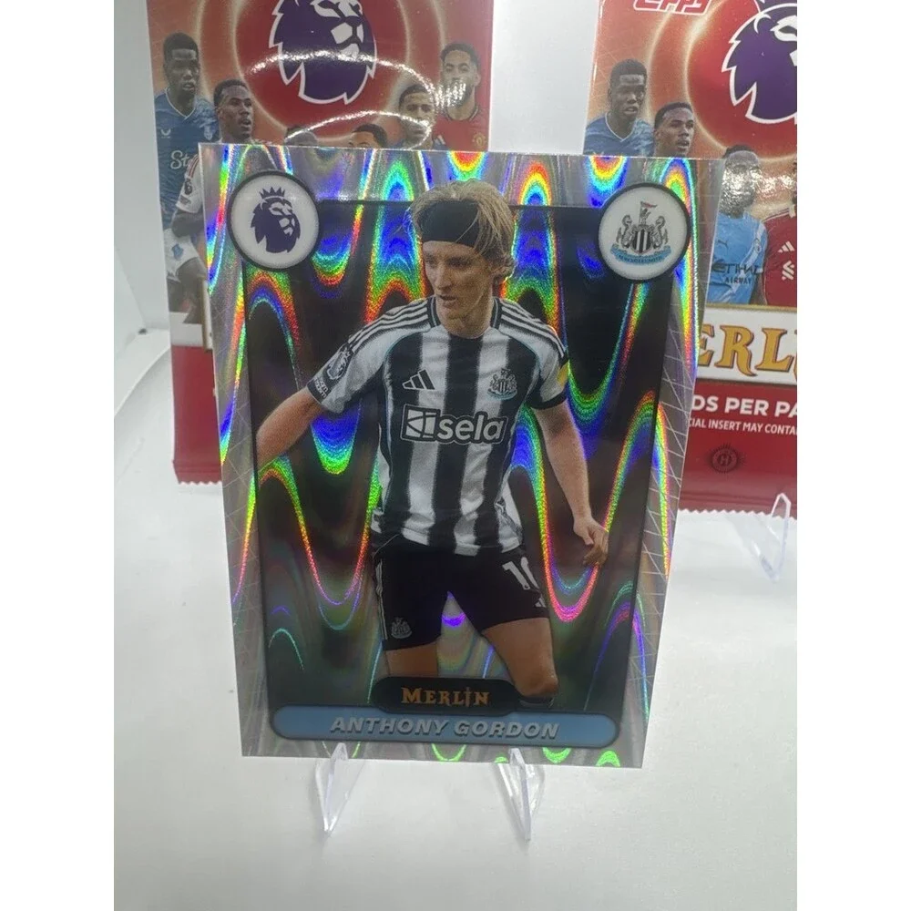 2026 Topps Merlin Premier League #142 Anthony Gordon, Newcastle United Raywave